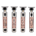 T9 Hair Clipper Oil Head Push Digital Display Carving Skull Small Hair Clipper Trimming Shaved White USB Charging Zinc Alloy