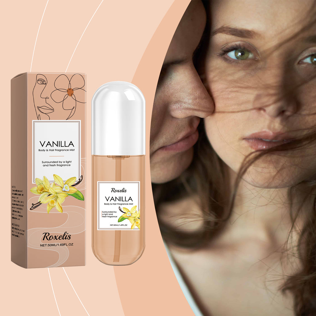 Roxelis Vanilla Body Spray, Natural Fresh Light Fragrance Lasting Fragrance Daily Body Hair Perfume Spray