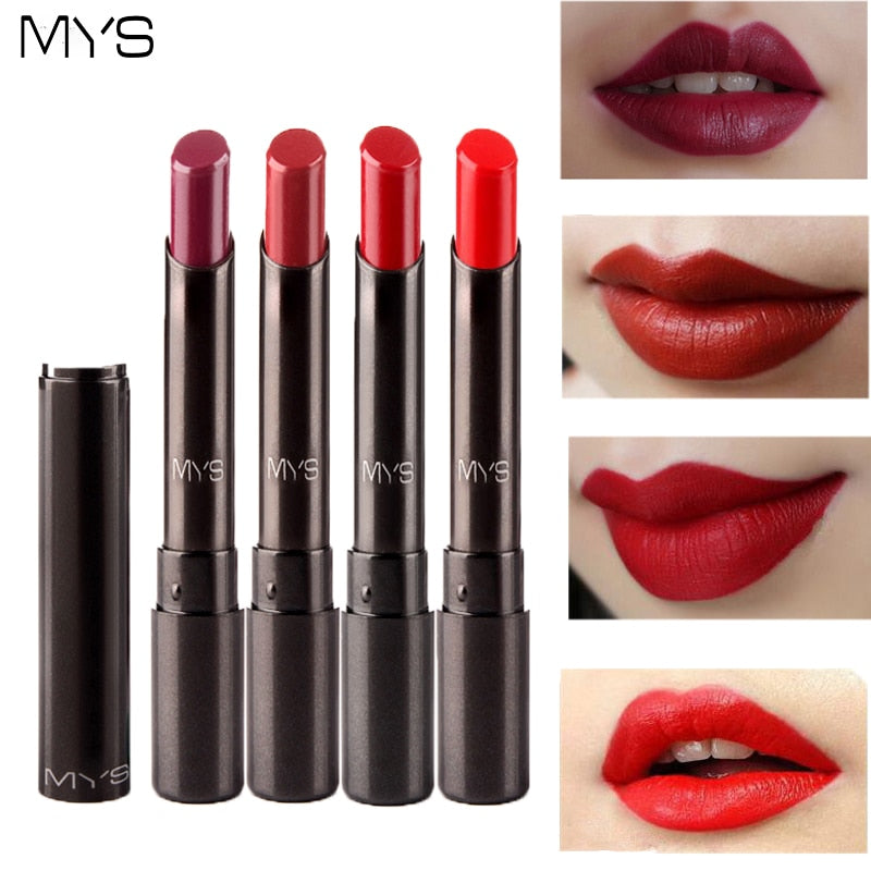 MYS Brand Rouge à Lèvres Mat Longue Durée Teinte Cosmétique Brillant à Lèvres Maquillage Rouge Batom