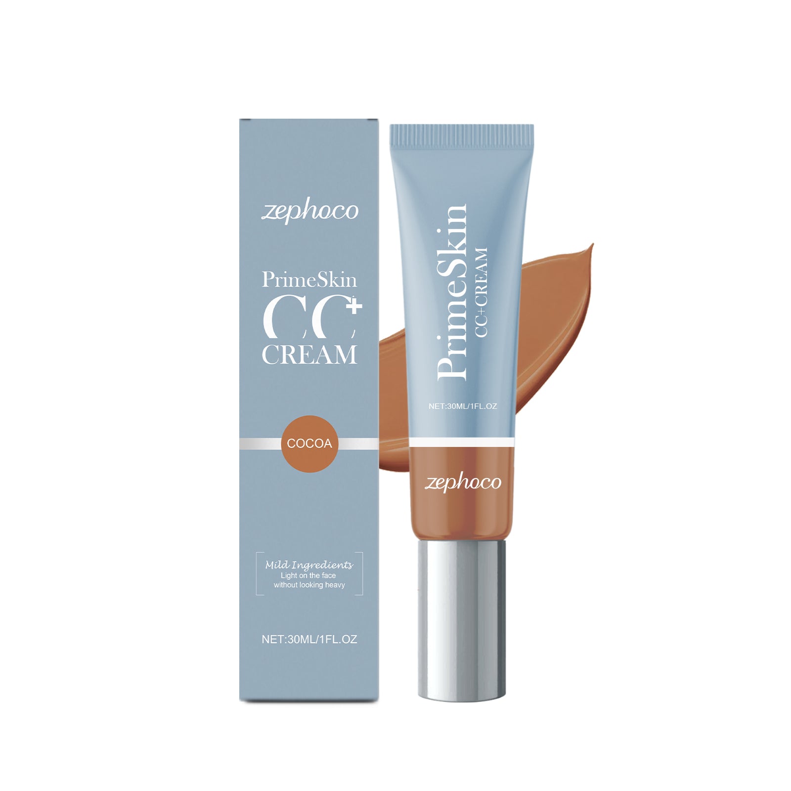 zephoco Nourishing Light Liquid Foundation Series, Light Moisturizing, Brightening, Hydrating And Non-Sticking Powder For Natural Makeup
