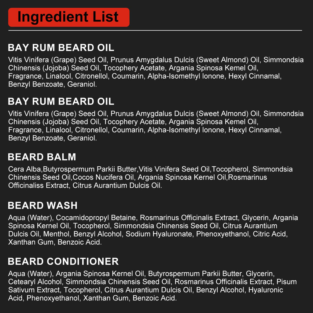XIKEZAN Beard Kit for Men Grooming & Care w/Beard Conditioner, Wash, Oil, Balm, Brush, Comb,Birthday Fathers Valentines Gifts for Men Him Dad Husband Boyfriend Mens