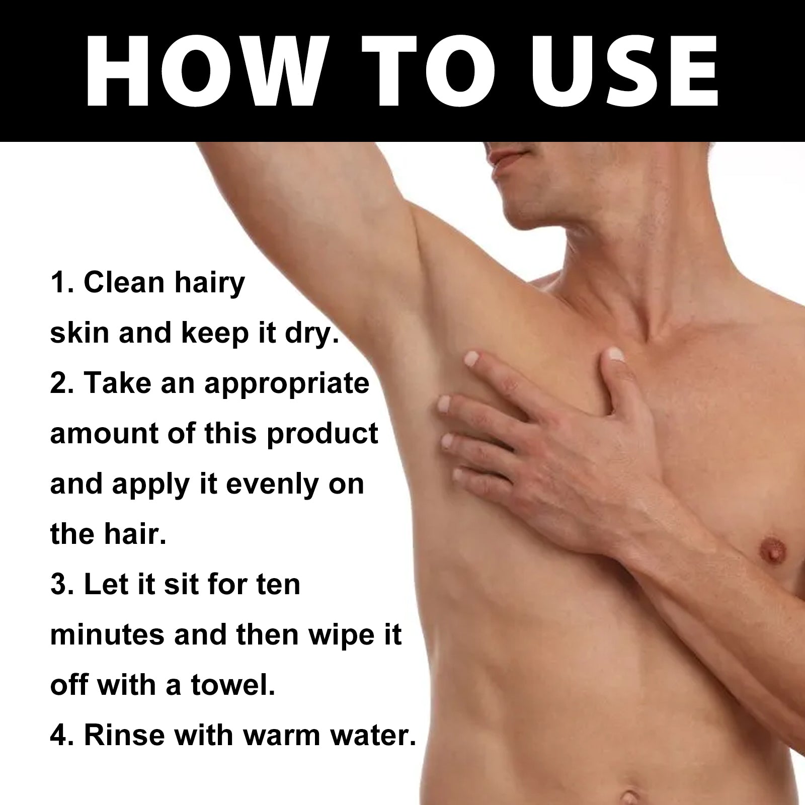 Crème dépilatoire pour hommes