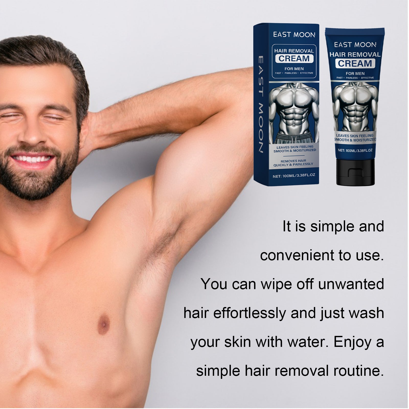 Hair Removal Cream, Men Remove Lip Beard Armpit Hands And Legs Hair Mild Does Not Stimulate Body Hair Removal Cream