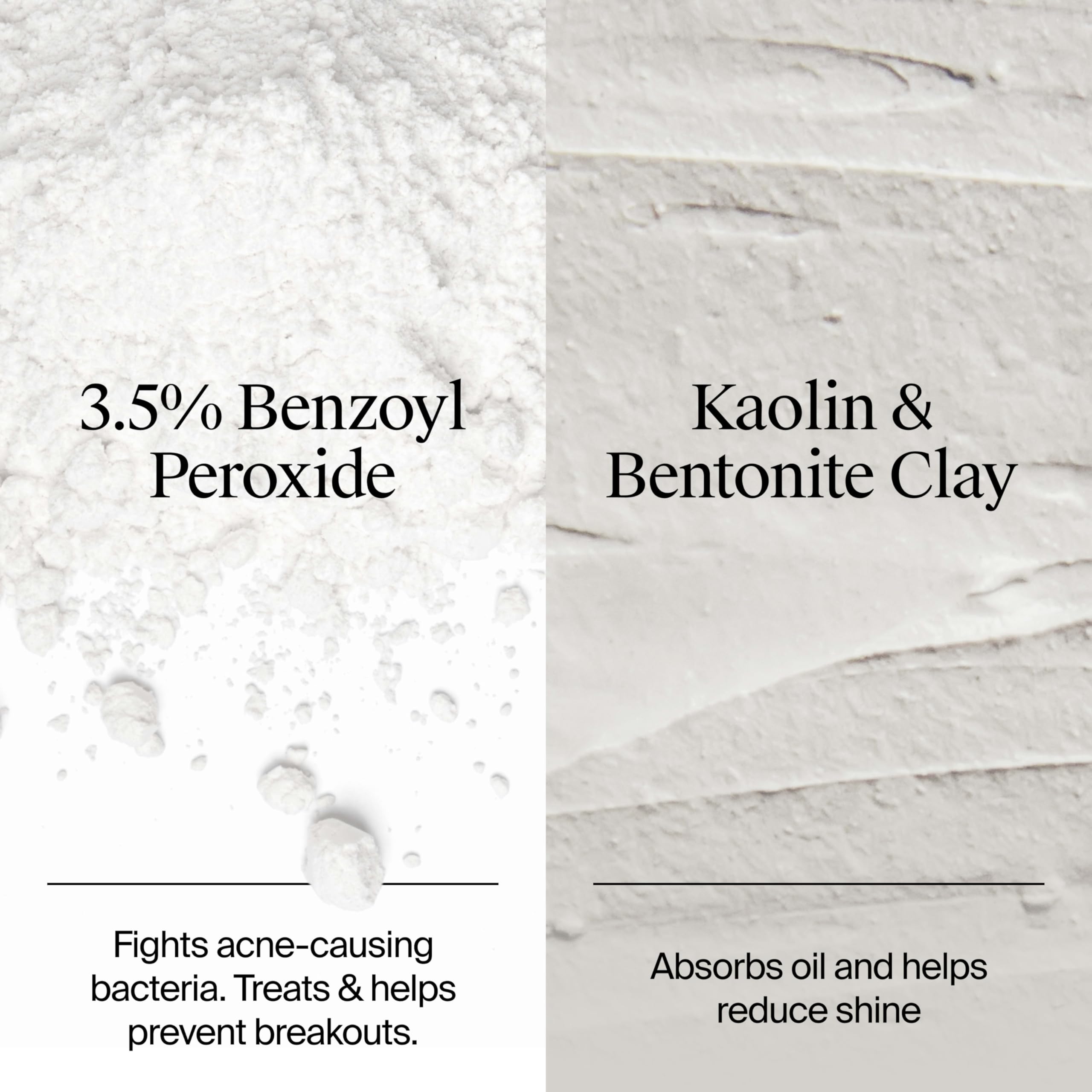 Neutrogena Evenly Clear Acne Cleansing Face Mask with 3.5% Benzoyl Peroxide Treats Breakouts & Bentonite Clay, Purifying Clay Mask Absorbs Oil to Visibly Improve the look of Skin, 4.2 fl. oz