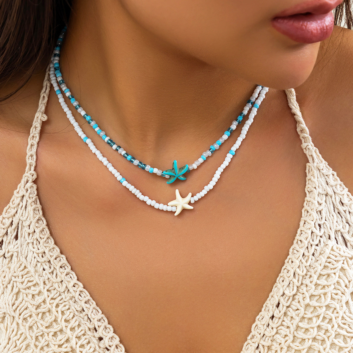 Mizhu Beach Ocean Hot selling Accessories Versatile Sea Star Neck Shell Necklace Women's Accessories
