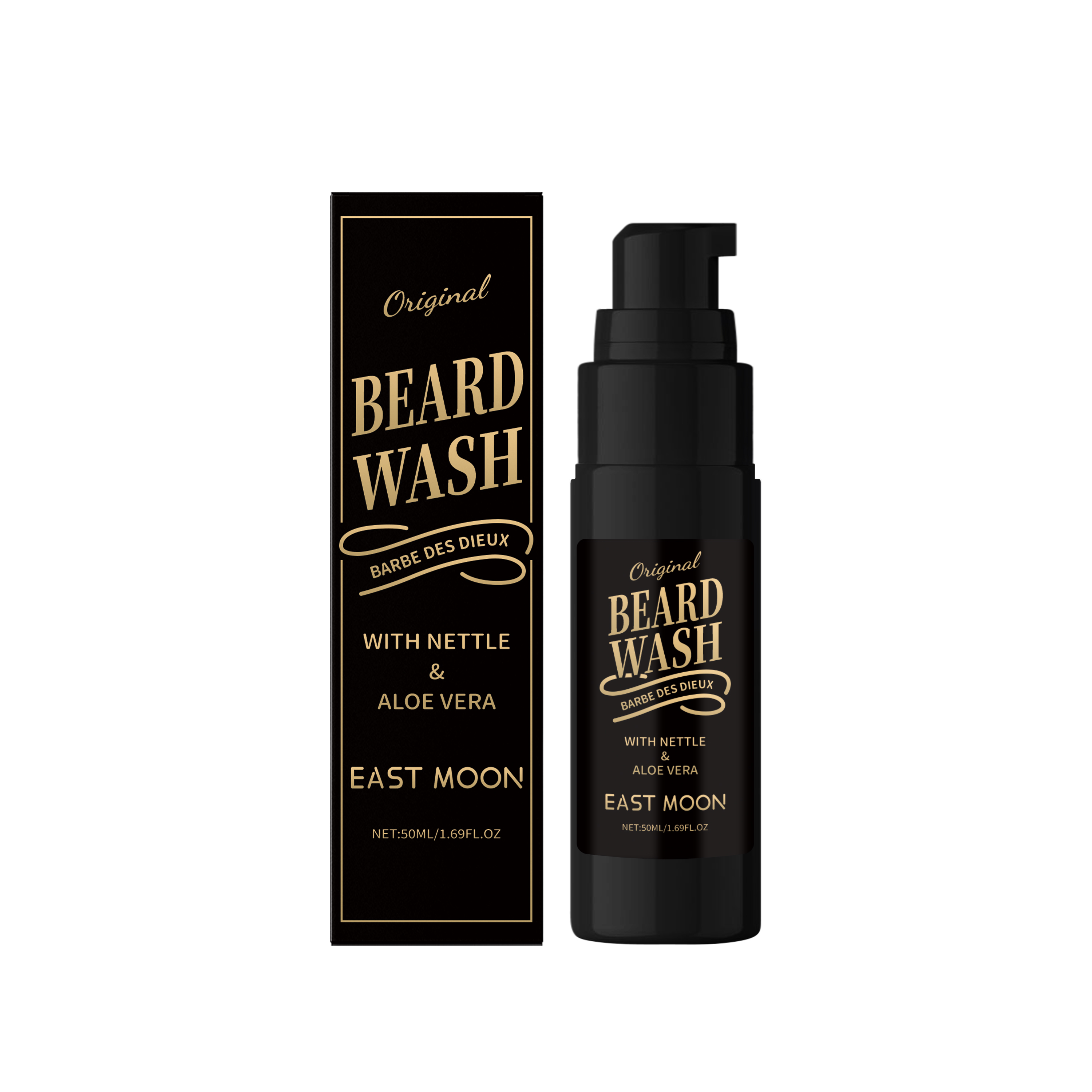 East Moon Men's After Shave Shampoo, Moisturizing, Supple, Nourishing, Clean, Oil-Controlling And Refreshing Beard Care Lotion