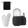 Silicone Ice Grid Scraping Plate Facial Care Tool Set with Storage Bag for Applying Ice Grid to Face