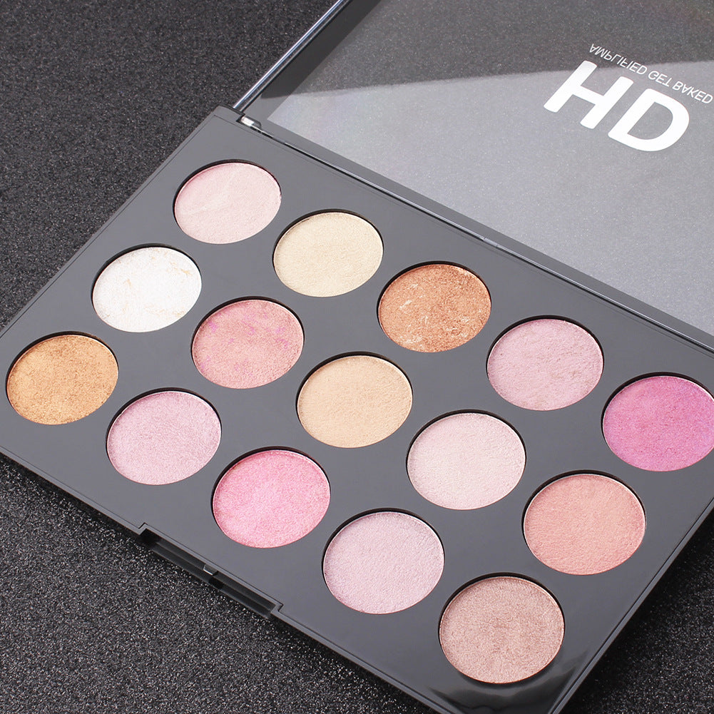 Romantic Beauty 15 Couleurs Multi-Couleurs Enlumineur Perle Fard à Paupières Maquillage Couleur Visage Nez Et Cou Finition