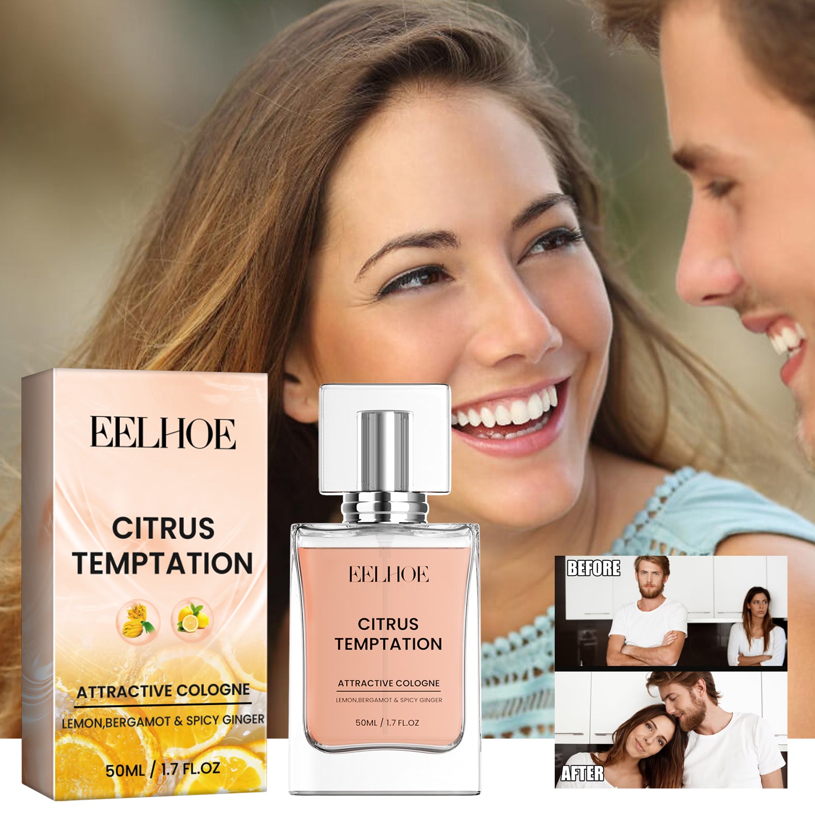 EELHOE Citrus Temptation, Lasting Fragrance Couples Date Fragrance Natural And Fresh To Take With You