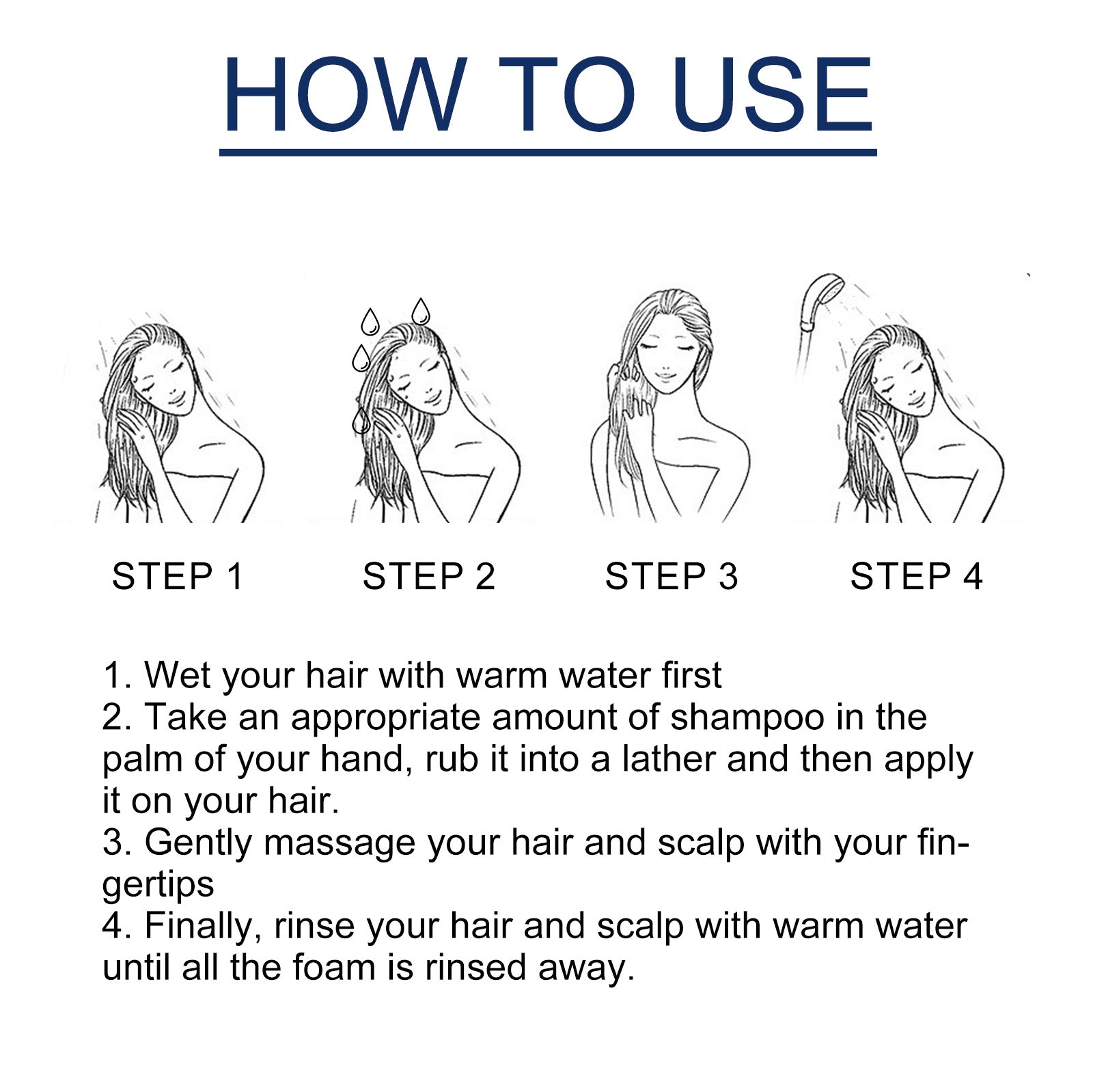 Scalp Antipruritic Hair Shampoo, Smoothing Hair And Moisturizing Scalp Dense Hair Anti-Fixative Shampoo