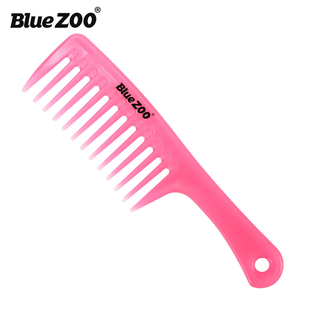 4 Couleurs Bleu ZOO Peigne à Dents Larges à Manche Droit Couleur Bonbon Grande Taille Peigne à Friser Peigne de Coiffure